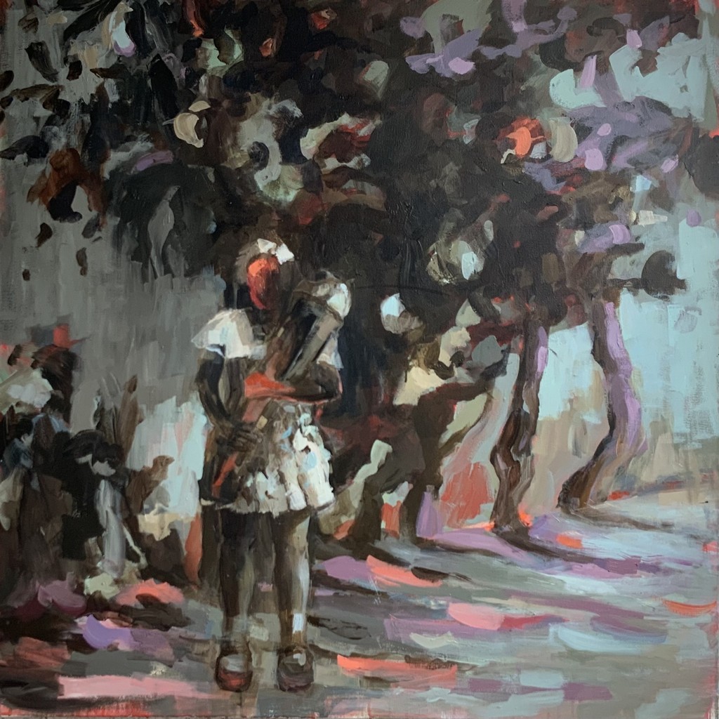 Erster Schultag - 2019/2023 - Acryl auf Leinwand - 100 x 100 cm 