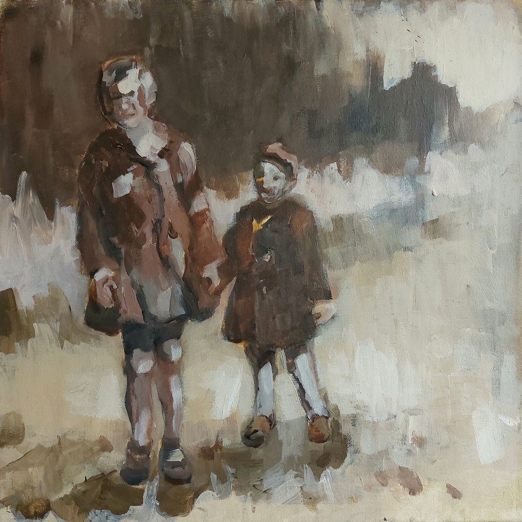 Familienalbum - wir Geschwister - 2019 - Acryl auf Leinwand - 50 x 50 cm 