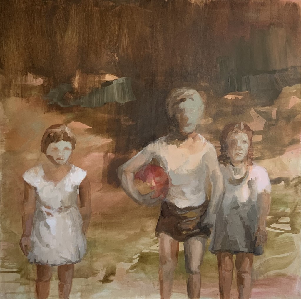 Kinderfreunde - 2018 - Acryl , Tusche auf Leinwand - 100 x 100 cm