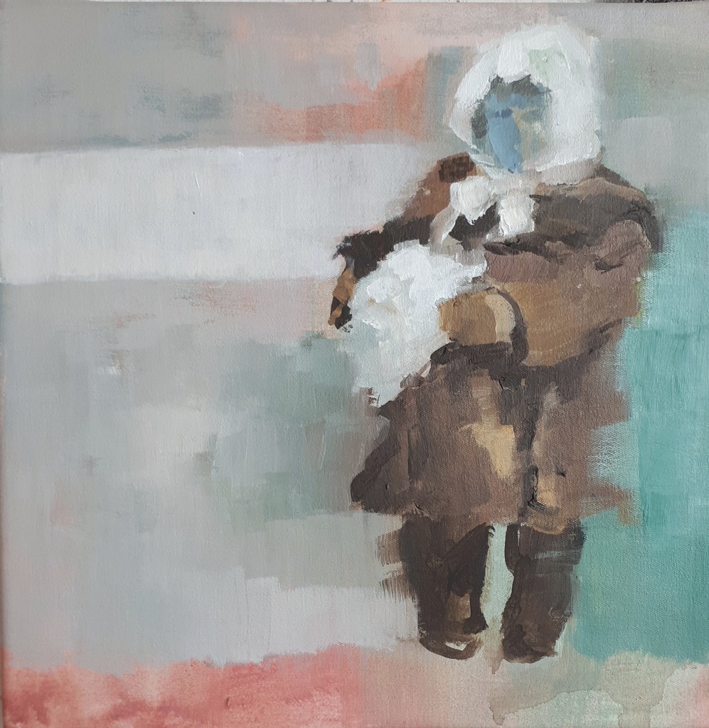 Längst vergangen - im Winter - 2017 - Acryl auf Leinwand - 30 x 30 cm 
