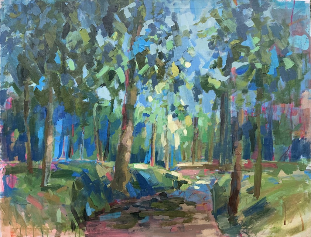 Im Schlosspark I - 2022 - Acryl auf Leinwand - 100 x 130 cm 