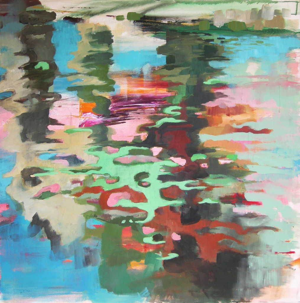 Arsenale di Venezia I  - 2014 - Acryl, Lack auf Leinen - 100 x 100 cm 