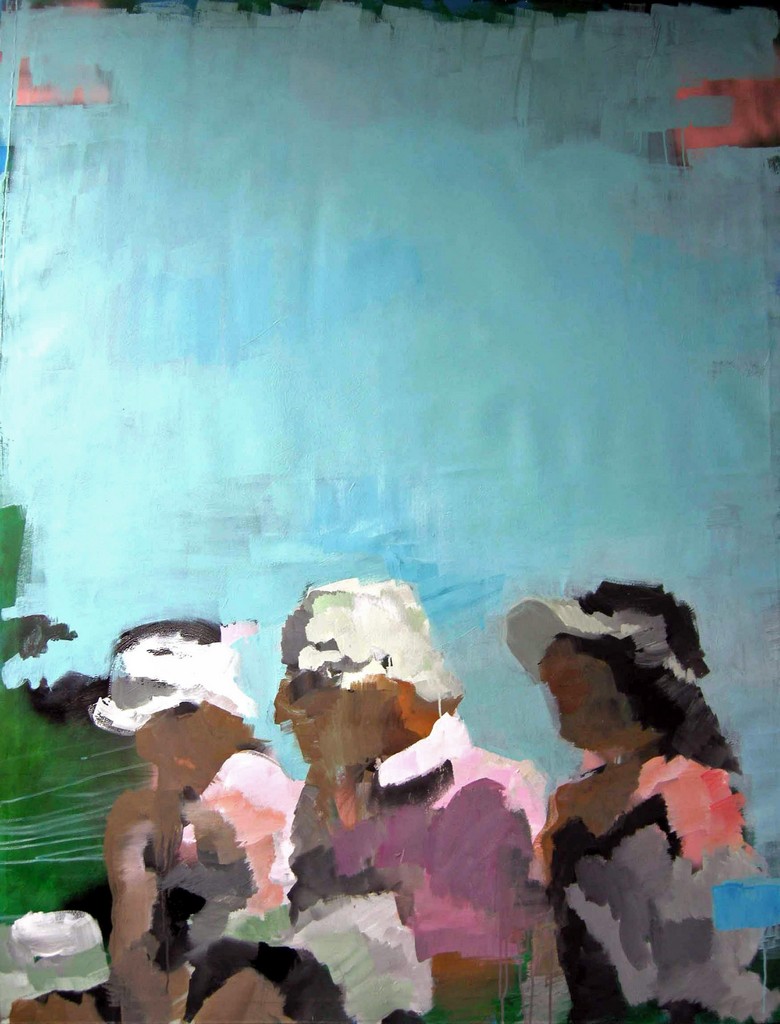Touristen - 2012 - Acryl, Lack auf Leinwand - 180 x140 cm   