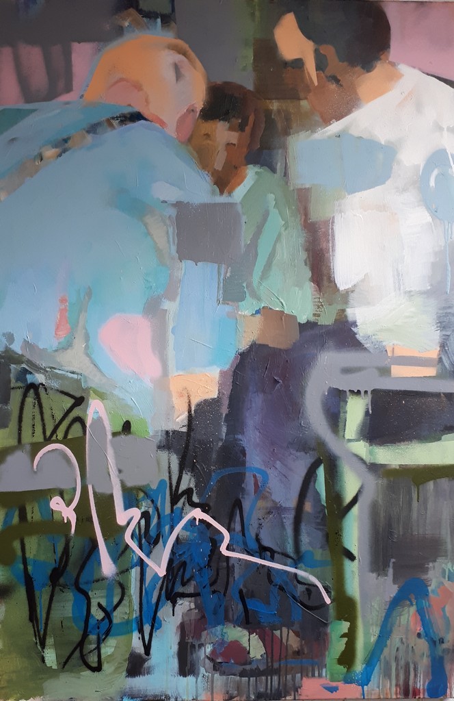 Was er wohl fragen mag - 2014/2017 - Acryl, Lack auf Leinwand - 120 x 80 cm
